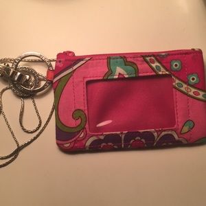 Vera Bradley wallet with long chain